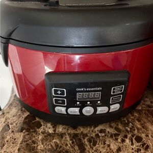 Cook's Essentials Red Multi-Cooker